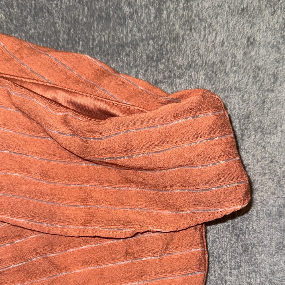 NINE WEST- Women’s Rustic Orange One-Shoulder Top Size Large - Picture 5 of 11